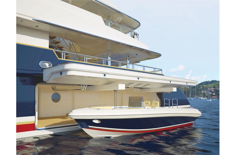 Ship's Tender Launch On Yacht SYCARA V