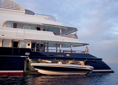 Ship's Tender Storage On Yacht SYCARA V