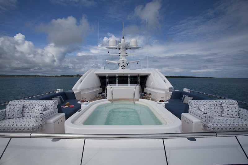Sun Deck Aspect Aft Taken From Fore Sitting On Yacht SYCARA V