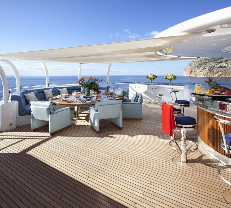 Aft Sun Deck On Yacht SYCARA V