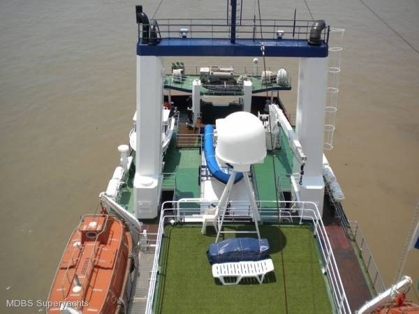 Profile Of Deck On Board Yacht SARSEN