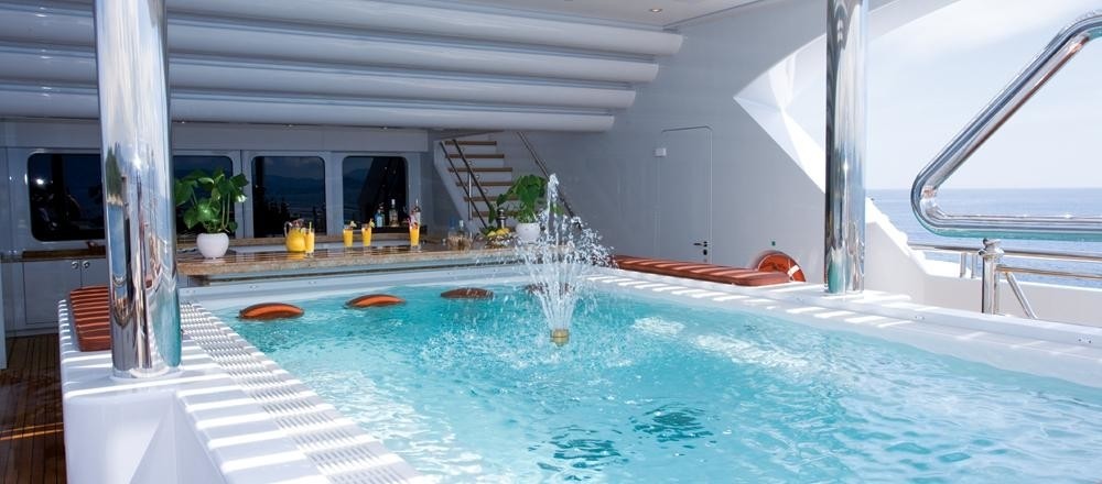 Swim Swimming Pool On Board Yacht MARTHA ANN