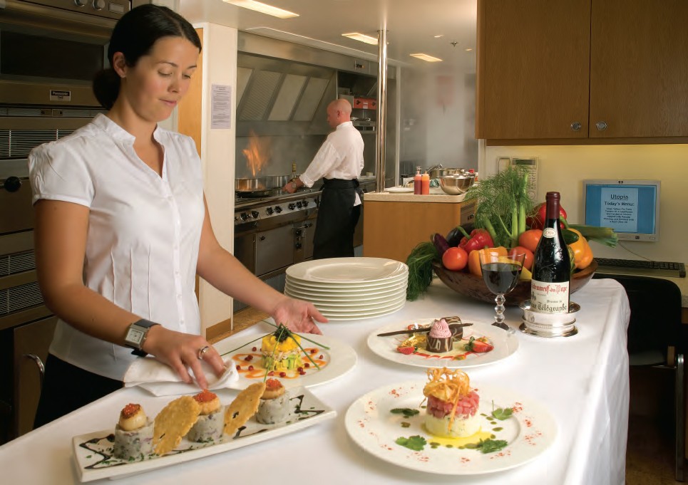 Ship's Galley On Yacht UTOPIA
