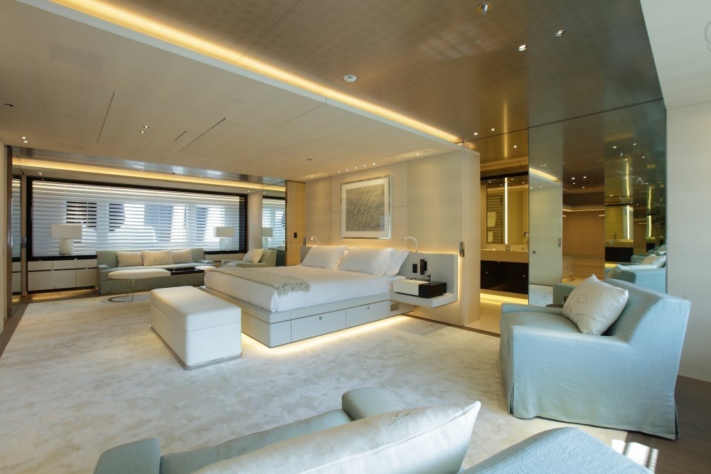 The Arrangement Of The Main Master Suite On Yacht GRACE E