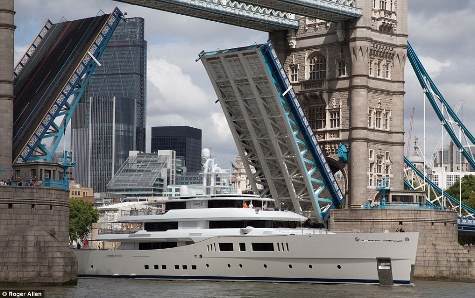 Passing Through A Bridgedeck Aboard Yacht GRACE E