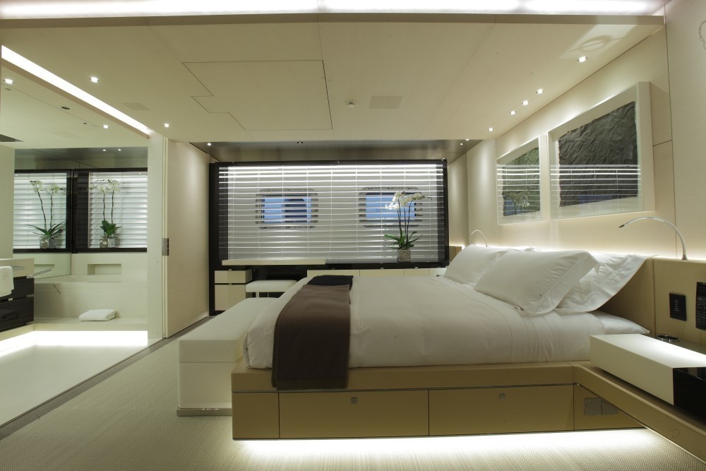 A Double Sized Suite Complete Including Recessed Lighting Aboard Yacht GRACE E