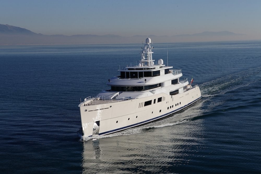 Ship's Bow Cruising Aboard Yacht GRACE E