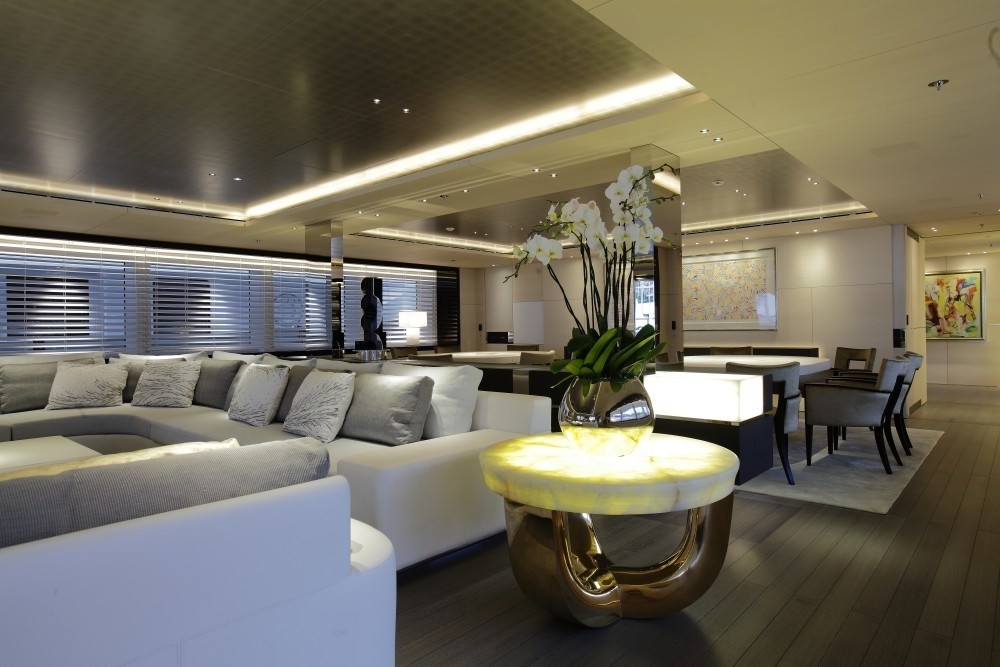 The Premier Saloon With Eating/dining Zone Aboard Yacht GRACE E