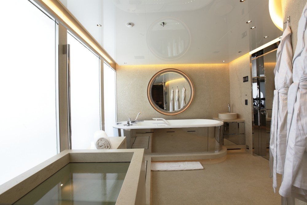 A Personal Bath Attached To The Main Master Suite On Yacht GRACE E