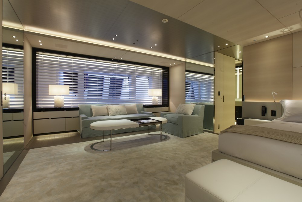 The Extra Sitting Available In The Main Master Suite On Yacht GRACE E