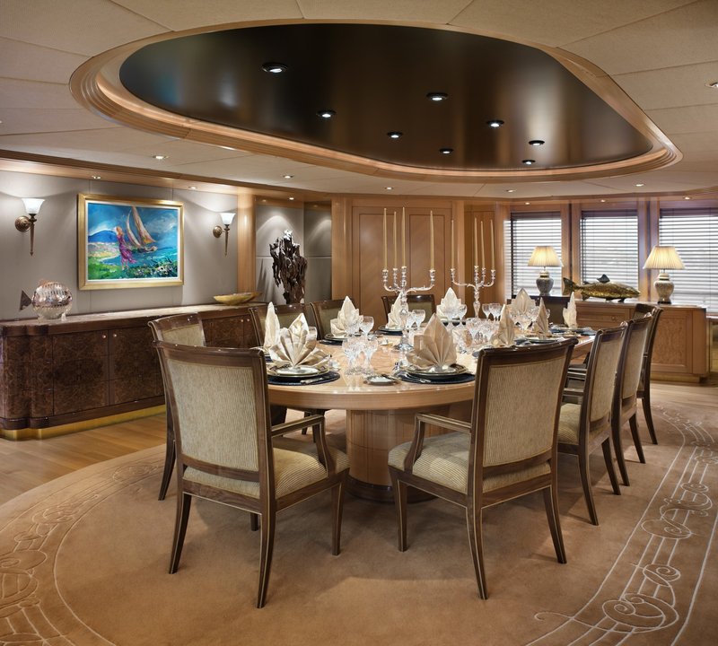Inside Eating/dining Zone On Yacht LAUREL