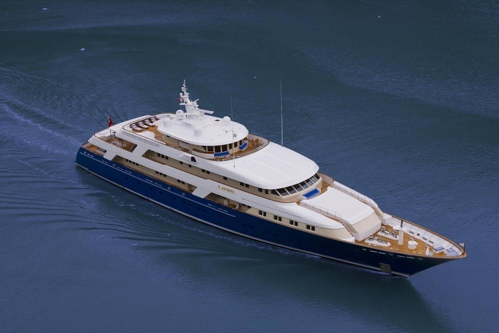 From Above Aspect On Yacht LAUREL