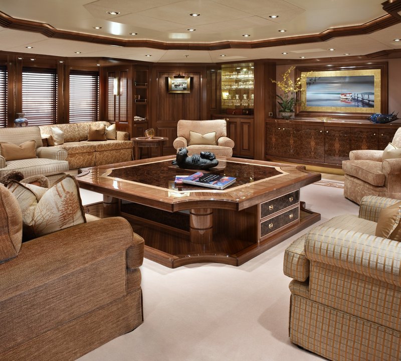 Furniture: Yacht LAUREL's Premier Saloon Pictured