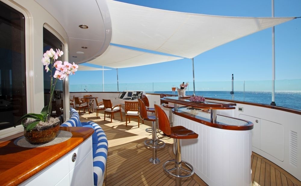Sun Deck Fore Starboard Side On Board Yacht LAUREL