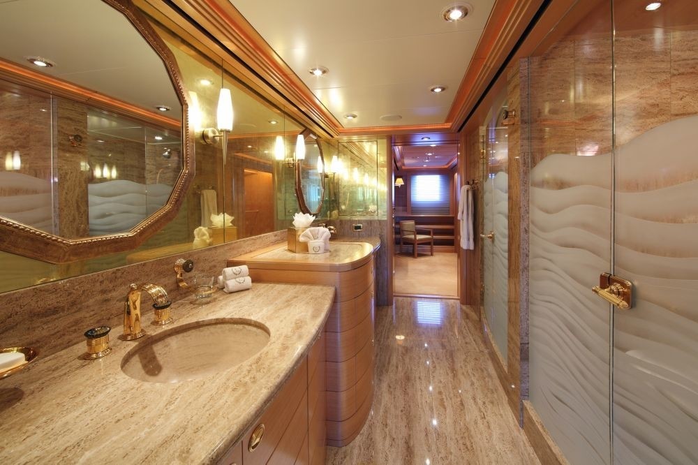Main Master Bath On Board Yacht LAUREL