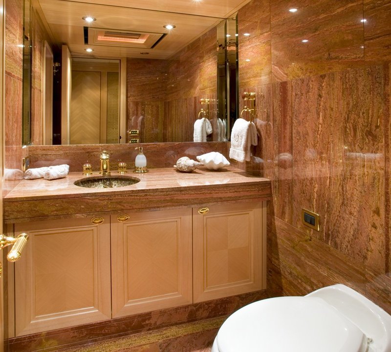 Personal Guest's Bath On Board Yacht LAUREL