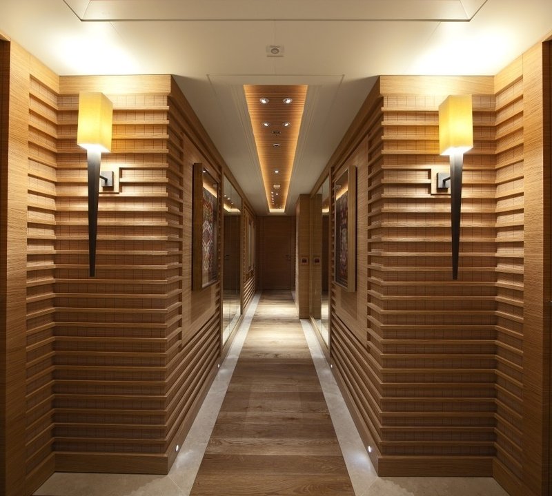 Aspect Down Hallway Aboard Yacht NAIA