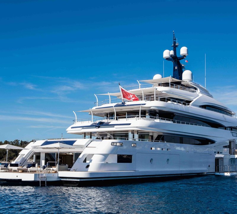74m CRN Yacht Aft Profile View