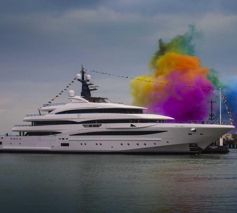 74m CRN Yacht At Launch