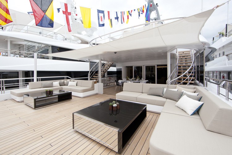 Aft: Yacht MOGAMBO's Top Deck Captured