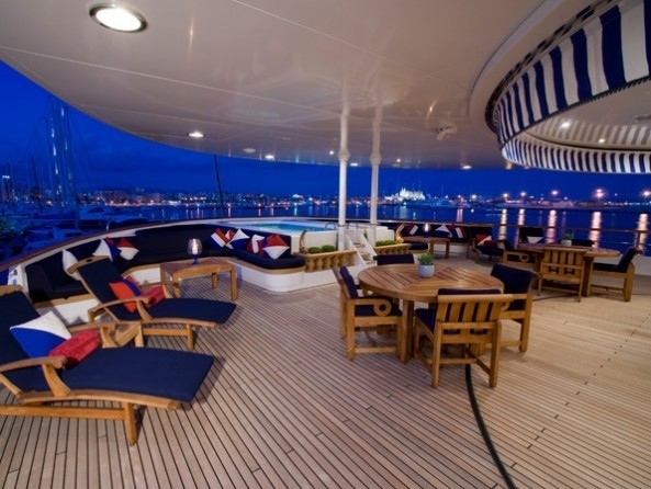 Top Deck Aft On Board Yacht LEANDER G
