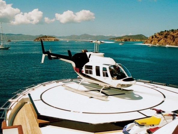 Helicopter Pad On Board Yacht LEANDER G