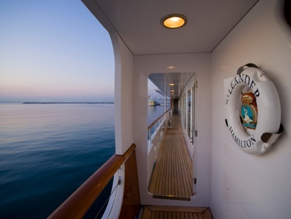 Profile Passageway: Yacht LEANDER G's Exterior Pictured