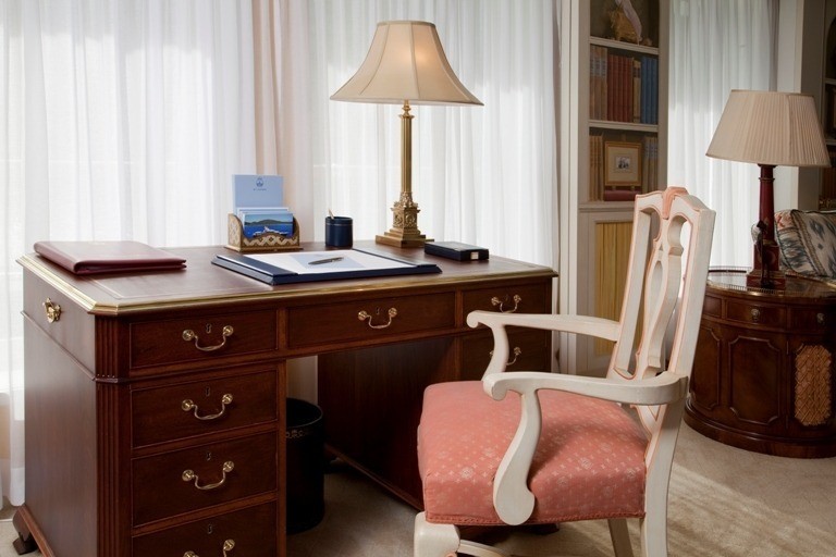 Work Desk: Yacht LEANDER G's Premier Saloon Pictured