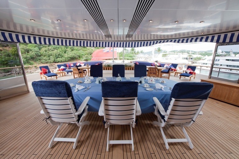 Top Deck Aft On Board Yacht LEANDER G