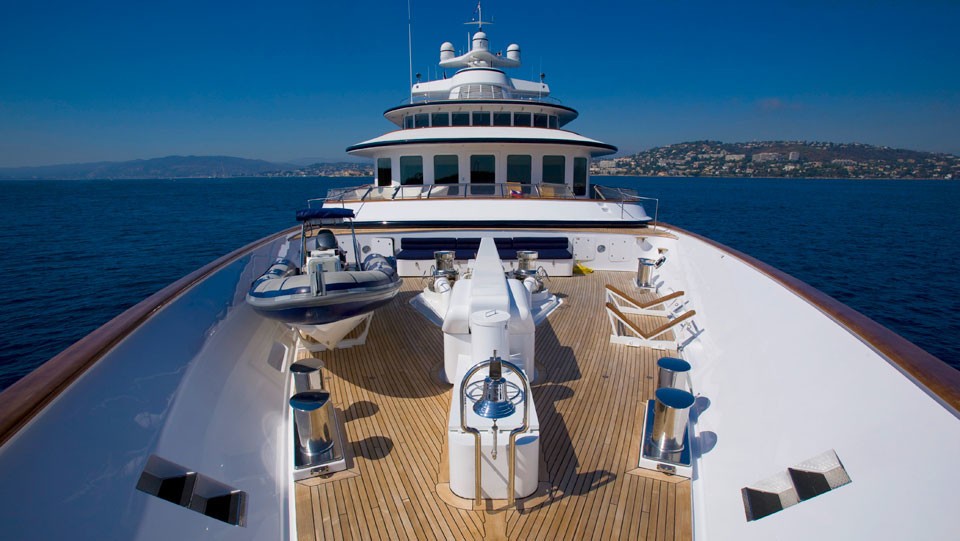 Fore Deck On Board Yacht LEANDER G