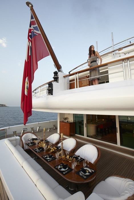 Aft Deck Aspect On Yacht PEGASUS VIII
