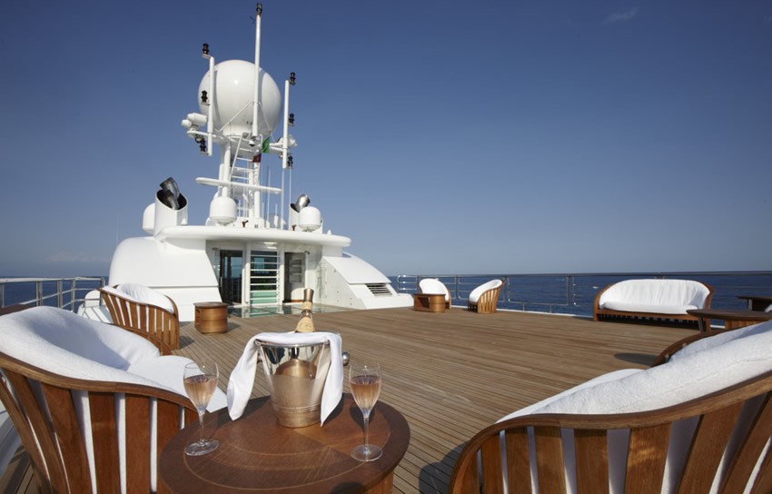 Sun Deck Aboard Yacht PEGASUS VIII