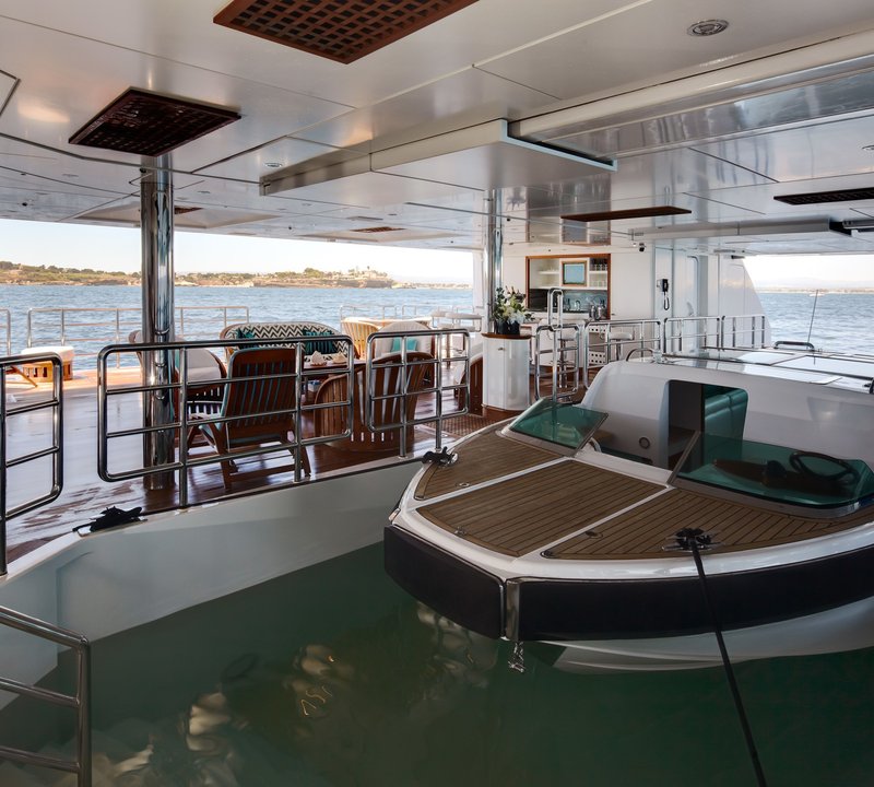 Ship's Tender Stored On Yacht PEGASUS VIII