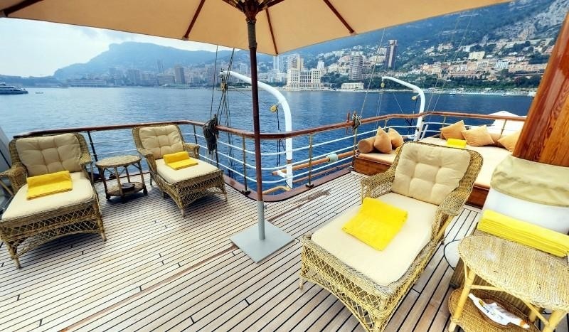 Sunshine Lounging On Yacht SS DELPHINE