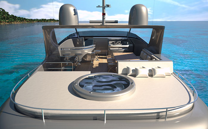 80 Sunreef Power Exterior view - Spa Pool and Sunbathing Area