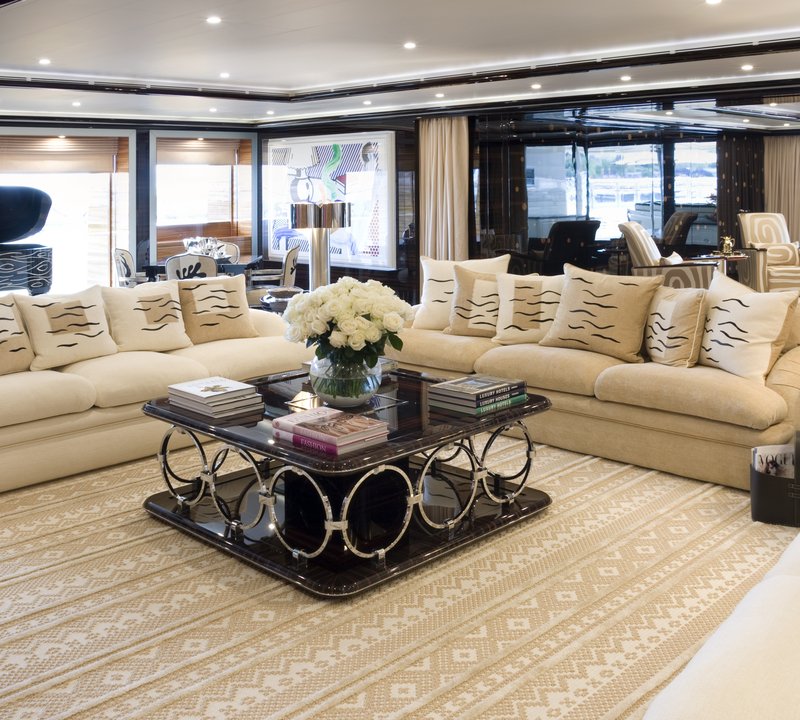 Sitting: Yacht ALFA NERO's Saloon Photograph
