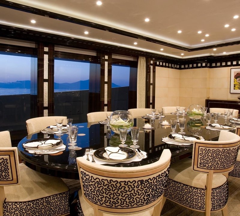 Inside Eating/dining On Board Yacht ALFA NERO