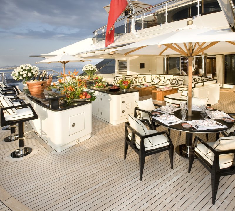 Drinks Bar Aboard Yacht ALFA NERO
