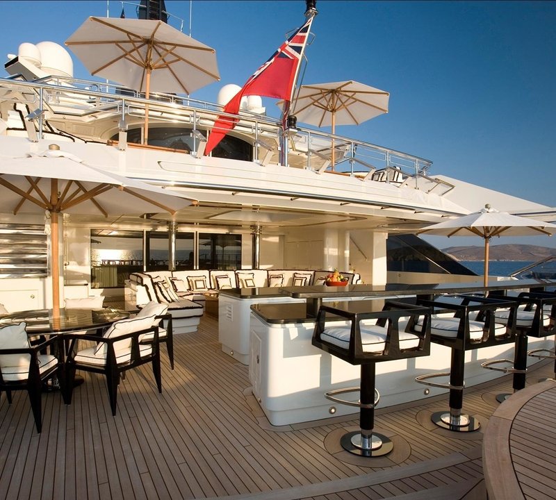 Sun Deck Aboard Yacht ALFA NERO