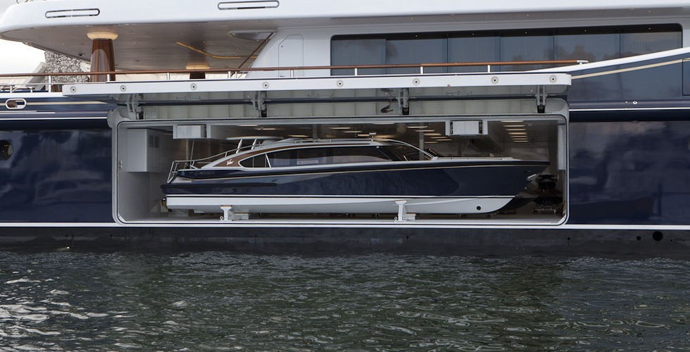 Ship's Tender Storage: Yacht AQUILA's Profile Aspect Image