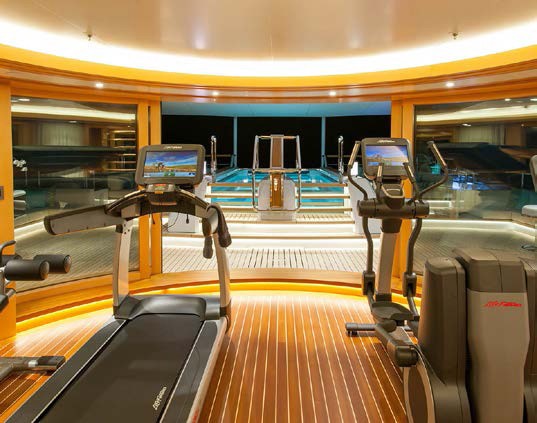 Gymnasium Aboard Yacht SOLANDGE