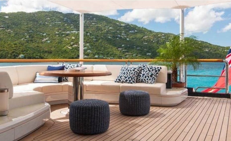 Aft Deck Sitting On Board Yacht SOLANDGE