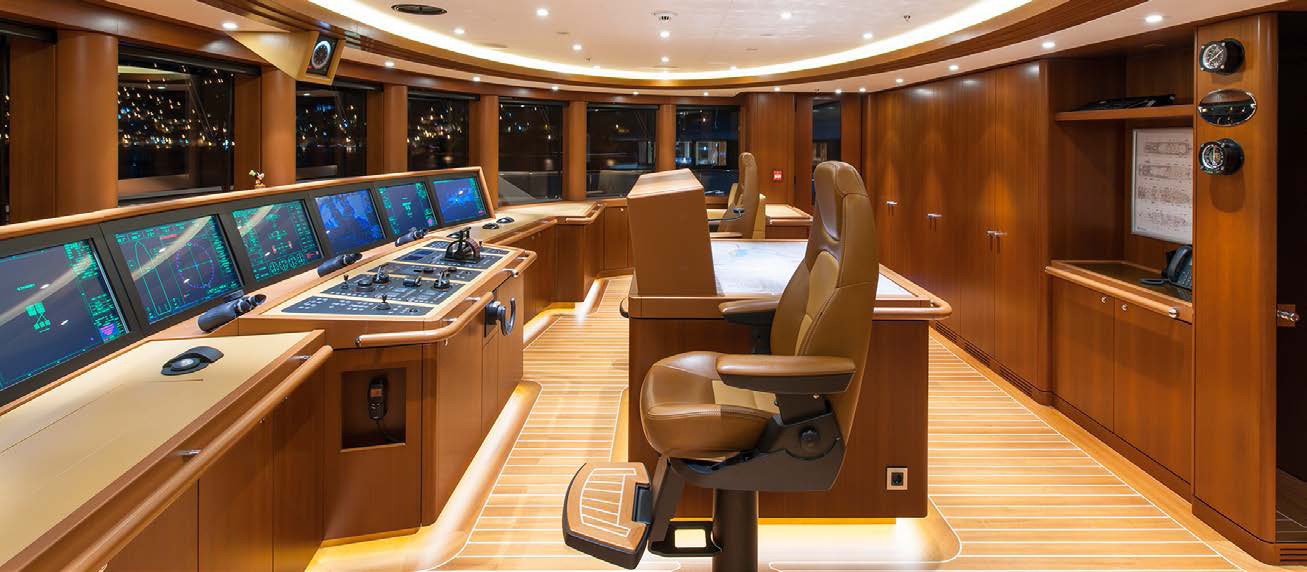 Wheel House Aboard Yacht SOLANDGE