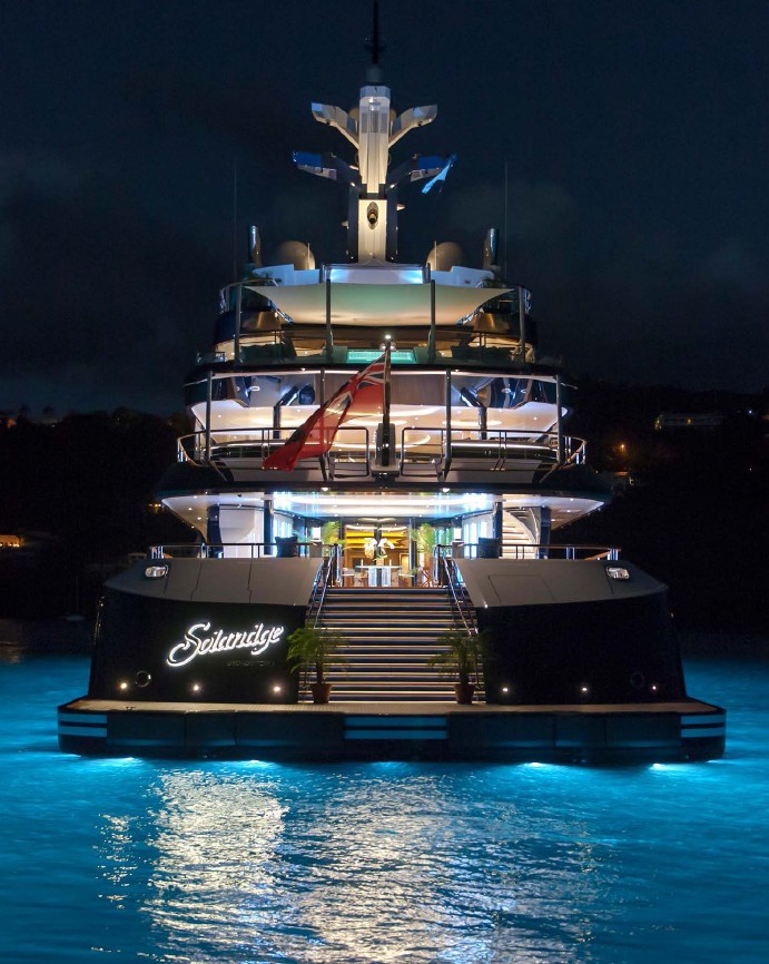 Aft Deck Evening Aboard Yacht SOLANDGE