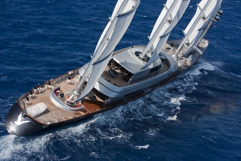 From Above Aspect: Yacht MALTESE FALCON's Cruising Image