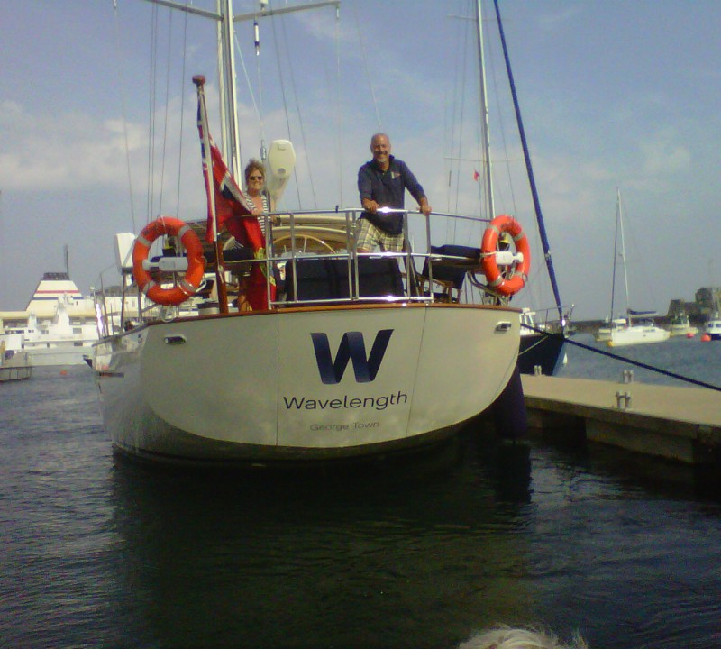 90ft superyacht Wavelength (ex Boo Too) with her Owners