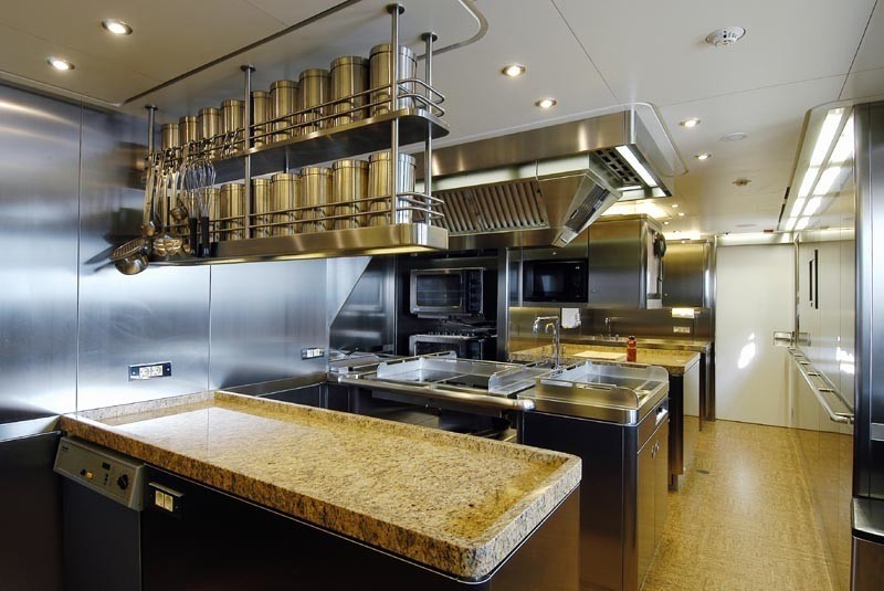 Ship's Galley On Yacht ATHENA