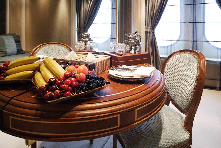 Twin Bed Stateroom Furniture On Board Yacht MOONLIGHT II