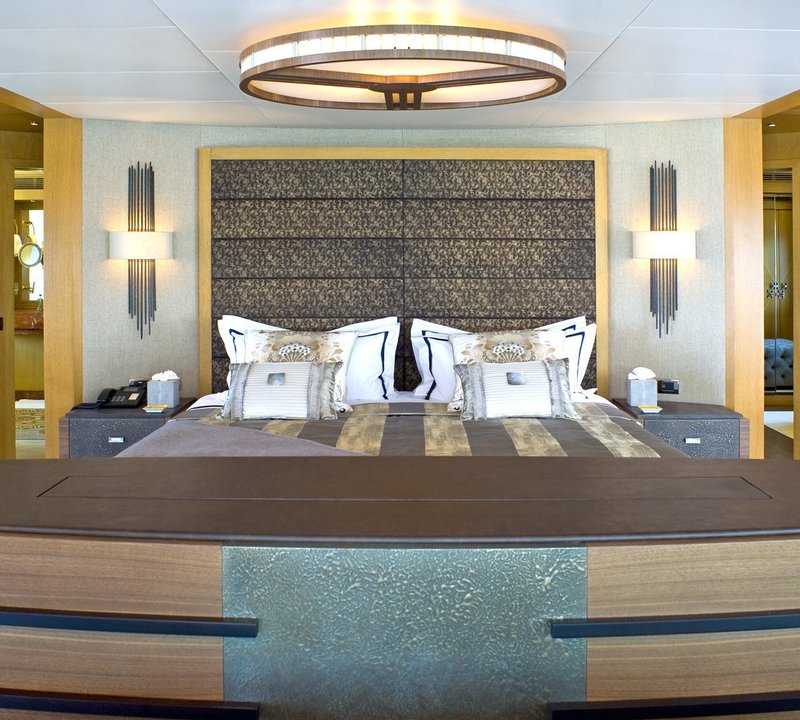 Main Master Stateroom Berth Aboard Yacht INDIAN EMPRESS