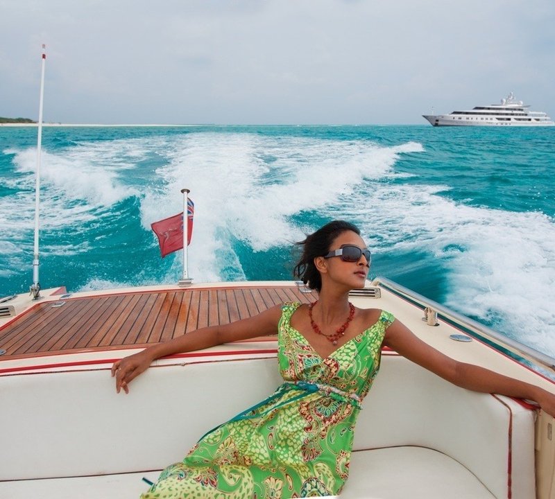 Yacht Charter Guest's In Ship's Tender On Board Yacht INDIAN EMPRESS